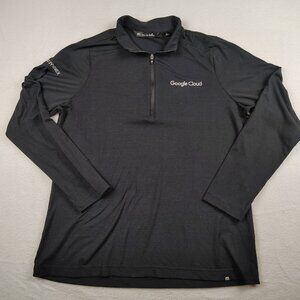 Travis Mathew 1/4 Zip Shirt Mens Large Black Pullover Google TD SYNNEX
